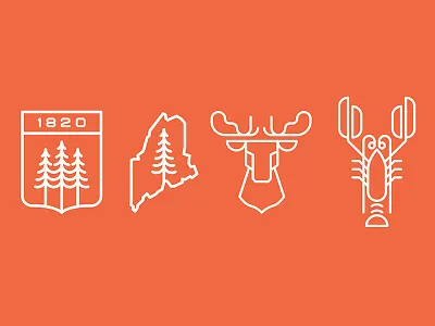 State Plates Project - Maine badge license plate lobster maine moose pine tree state plates state plates project tree