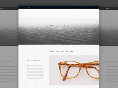 Vincent Logan Site clean glasses interface logan minimal ui vincent web design website