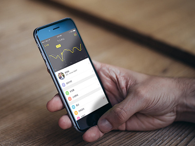 Personal Center app book fiction ios ios7 ios8 iphone 6 iphone 6 plus mobile ui yellow