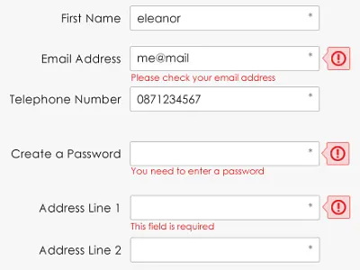 Error Messages clean error flat form input message minimal required ui ux