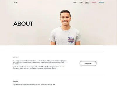 Portfolio- About Page portfolio web