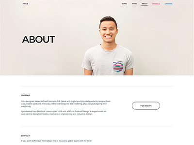 Portfolio- About Page portfolio web