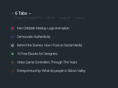 Onetab behance dark dribbble links onetab timeline website