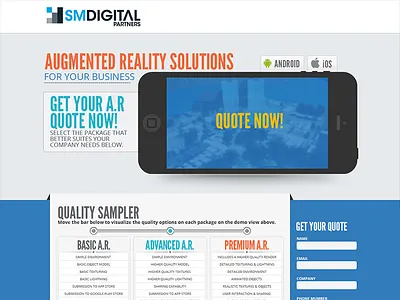 Landing Ar SMDigitalPartners design interface landing layout minimal web