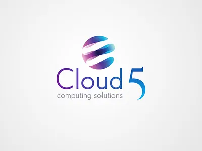 Cloud 5 Computing Solutions Cool Brand :) Enjoy Sharonito! blue brand cloud computer computing five gradient logo purple sky solution sphere