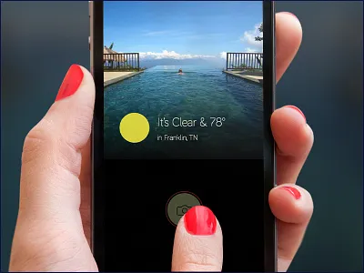 Whoa, cool camera meng... app camera clean ios minimal ui ux weather weather dial web design