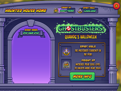 FGQFS halloween themed UI family guy ghostbusters halloween masoleum purple spooky stone
