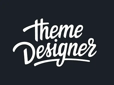 Theme Designer (Vectorized) brush calligraphy font hand drawn hand lettering logo logotype pencil sketch type typeface typography