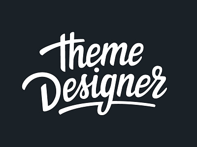 Theme Designer (Vectorized) brush calligraphy font hand drawn hand lettering logo logotype pencil sketch type typeface typography