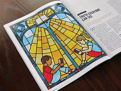 Light of Life ben stafford bible christian editorial illustration light magazine scripture stained glass texture truth