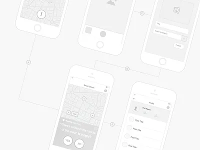 Wireframe - free .sketch download download flat freebie map mobile app mockup profile psddd sketch vector wireframe