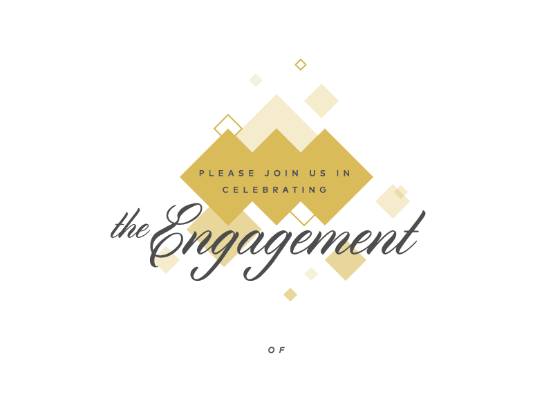 Engagement Invitation engagement grid invitation shapes stuff wedding