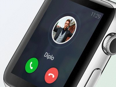 Apple Watch - Incoming call ae animation app audio gif ios iwatch spectrum ui