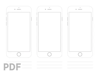 iPhone 6 Printable Wireframes ios ios 8 iphone iphone 6 mockup sketch wireframe