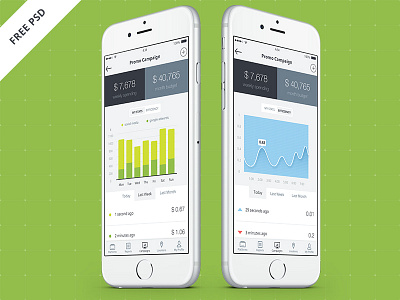 OptimaSales iPhone 6 App. Freebie app data finance free psd freebie graphs ios 8 iphone iphone 6 marketing ui ux