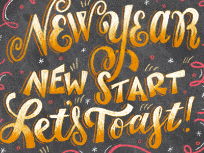 Evite: New Year chalk chalk lettering chalk typography chalkboard design hand lettering hand lettering illustration lettering letters