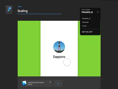 Upload your prototypes! form framerjs interaction design origami prototype quartz composer