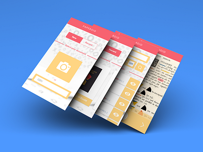 Book search app book bookmark camera flat ios letter pink search word yellow