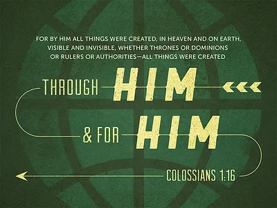 Colossians 1:16 abstract arrow bible globe illustration logos bible software scripture shapes simple typography