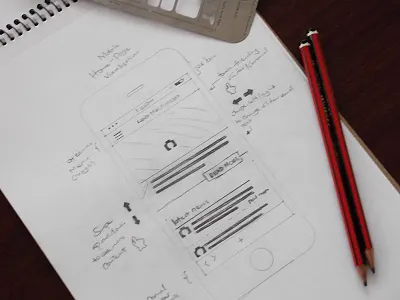 Mobile Visualization Sketch 1 design magazine sketch theme ui user interface ux web website wireframe