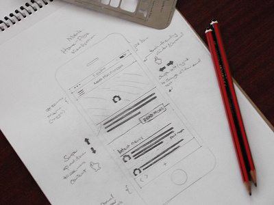Mobile Visualization Sketch 1 design magazine sketch theme ui user interface ux web website wireframe