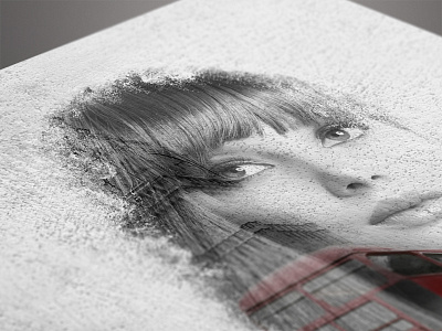 London Grunge Poster beauty color colour double exposure grunge london photoshop portrait pretty red