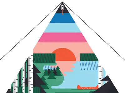 Tent View aspen trees camping canoe patagonia tent