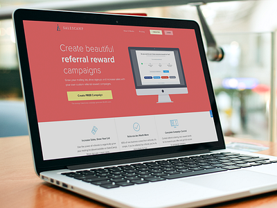 SalesCamp Homepage Version 2 home homepage interface marketing referral marketing referrals salescamp ui ux uxui