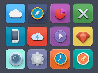 Icon Set# 2 clock diamond icon media pakistan pen safari iphone set settings tool