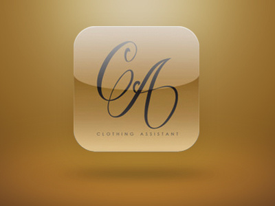 Clothing Assistant iOS App Icon app application artwork calligraphy clothing font icon illustration ios letters sketch vector
