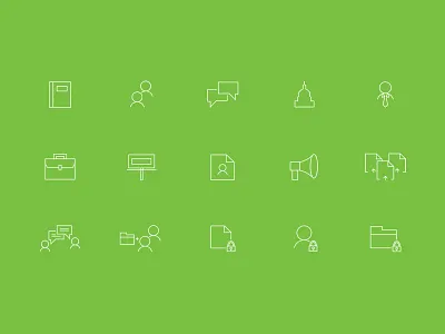 ContentWeb Icon Set flat freebie icons launchpad lab marketing minimal set