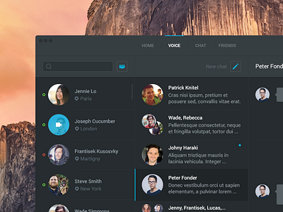 Voice app [wip] app chat clean flat interface linux mac os steam ui user win