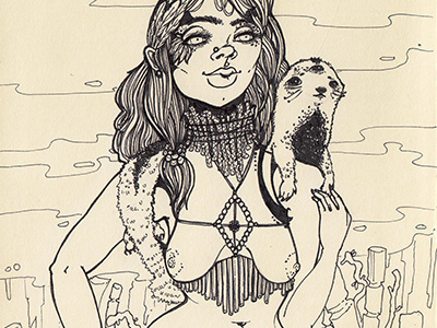 tribo fantasy female ink nude tribal