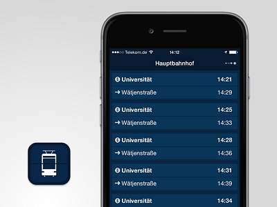 Tram app icon interface ios ipad iphone