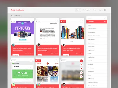 Really Good Emails - Desktop - Rebound design email flat grid icons landing page layout navigation responsive web design ui website wip