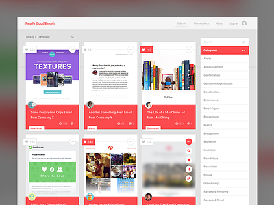 Really Good Emails - Desktop - Rebound design email flat grid icons landing page layout navigation responsive web design ui website wip