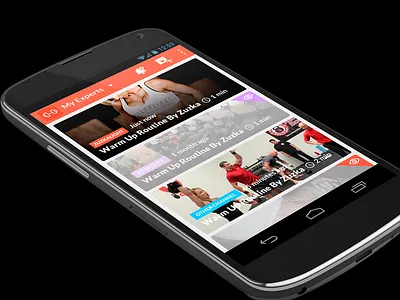 Android [YouTube] android app fitness flat iphone list streaming ui ux videos youtube