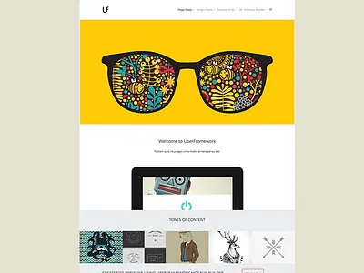 UberFramework Shot 1 css html template theme uberframework wordpress