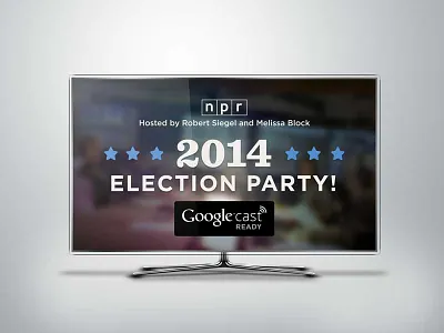 NPR 2014 Election Party for Chromecast branding chrome chromecast geomicons gotham multimedia npr sentinel stateface tv
