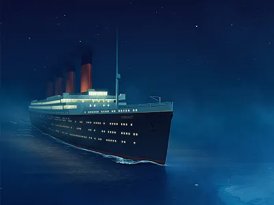 Titanic illustration iceberg illustration magazine titanic
