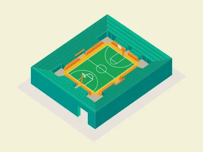 Basketball Stadium argentina basketball córdoba flat illustration pablo moreno satadium vector