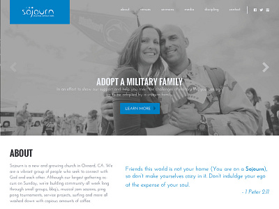 Sojourn Church Homepage blue church church design church design church website design genesis framework ui ux web design website wordpress
