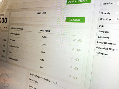 Dashboards - WIP button clean dashboard desktop icons search
