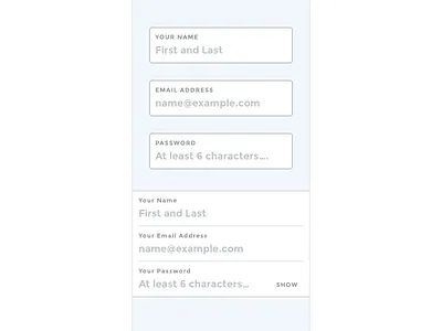 Which one? form mobile touch ux