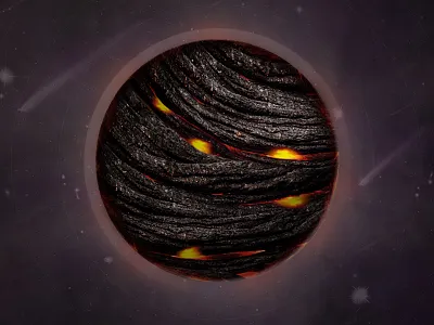 Describe Planet data science illustration photo manipulation planet science space