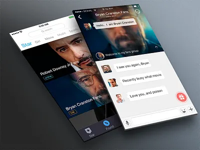 Wemeet Fans Union chart chat ios iphone ui watch