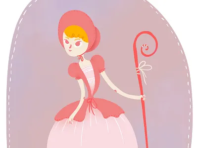 Bergere fairy pink shepherd shepherdess tale vector