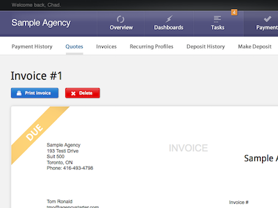 Invoicing Tool UI invoice ui