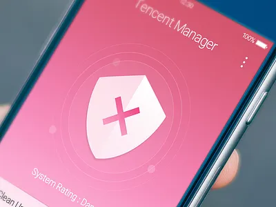 Dangerous anti virus app clean iphone mobile safe security shield tencent ui virus