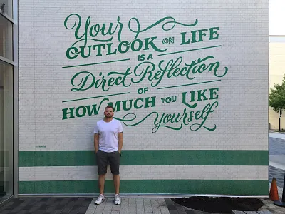 Lululemon Mural artwork lettering lululemon paint retail scripts type typography